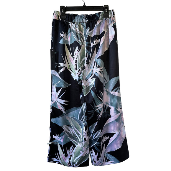 NWT Carbon38 Silky Drawstring Wide Leg Bird of Paradise Pants - Picture 2 of 5